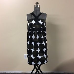 Size 8 Banana Republic Circle Polka Dot Halter Dress
